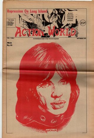 Action World Sept 1970 Mick Jagger The Grateful Dead Alternative Newspaper