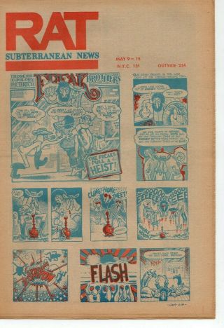 Rat Subterranean News May 9 1969 Freak Brothers Alternative Newspaper