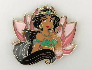Disney Princess Jasmine Stained Glass Flower Aladdin Jumbo Fantasy Pin Le 75