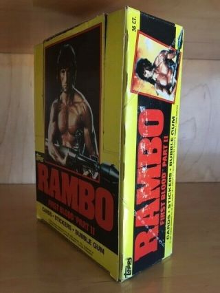 1985 RAMBO FIRST BLOOD PART II Full Box 36 Wax Packs 2
