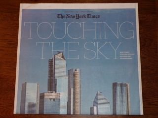 The York Times Special Section June 9,  2019 Touching The Sky York
