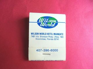 Vintage Wilson World Hotel Maingate Disney World Kissimmee Fl Matchbook Unstruck