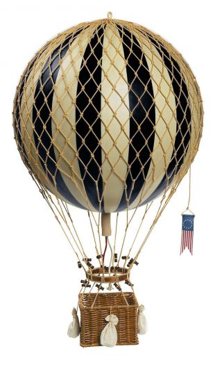 Hot Air Balloon Model Black & White 13 " Aviation Hanging Ceiling Home Decor