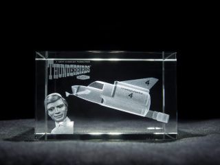 Official Gerry Anderson Laser Etched Thunderbird Four 3d Glass Crystal