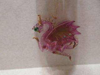 Ashton - Drake Dragons Of Mystic Mountain Xmas Tree Ornament No Tag Purple