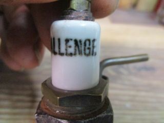 CHALLENGE Antique Spark Plug Primer Priming Cup Hit Miss Tractor Gas Engine 3