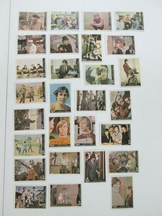 1967,  Series A,  The Monkees,  Picture Trading Cards,  28 Different Cards
