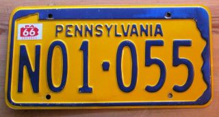 Pennsylvania 1966 License Plate Quality N01 - 055