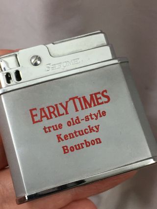 Vintage Sarome Pocket Lighter Advertising Early Times Bourbon Whisky - Near