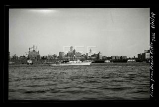 1934 Ss Avalon Ocean Liner Ship Manhattan Nyc Old Photo Negative 92p