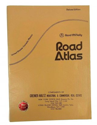 Vintage Rand Mcnally Road Atlas 1980 Deluxe Edition United States Canada Mexico