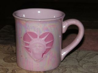 York Statue Of Liberty Museum Store Coffee Mug Pink Opalescent Colors Beauty