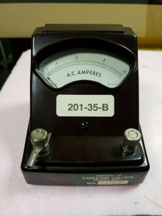 Vintage - - W.  M.  Welch Scientific Company - - A.  C.  Amperes - - Meter 3081d 0.  To 1.  0