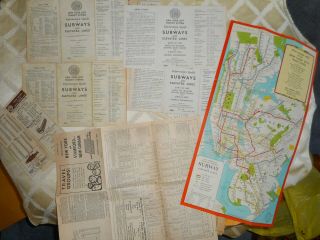York City Transit Map Time Table Bus subway Rochester ticket Yankees 1953 7