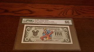 2003 $5 Disney Dollar - Goofy Pmg 66 Epq