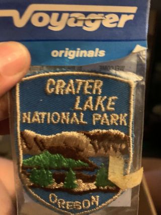 Vintage Embroidered Patch Badge Souvenir National Park Crater Lake Oregon Emblem