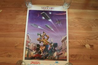 Vintage Psa Art Disneyland Star Wars Poster Boyer Disney 1987 Mickey Goofy
