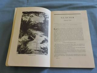 1936 Glacier National Park Souvenir,  Fold - Out Map & Ranger Naturalist Service 4