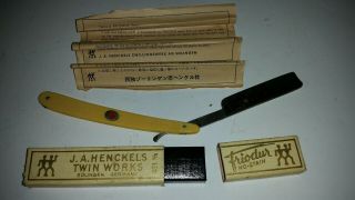 German J.  A.  Henckels Twin - Gold Bug - Straight Edge Shaver