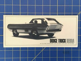 1967 Dodge Deora - Vintage Show Car Brochure Literature