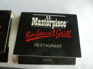 3 Cool Vintage KC Masterpiece BBQ Restaurant Advertising Matchbook Covers 2