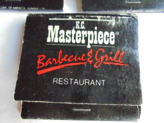 3 Cool Vintage KC Masterpiece BBQ Restaurant Advertising Matchbook Covers 3