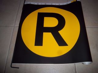 19x18 Nyc Subway Sign Collectible Ny Route R44 Roll Sign York R Train Home