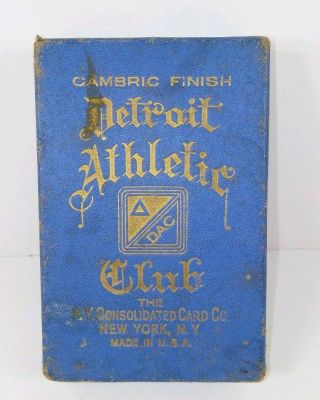 Vintage Detroit Athletic Club Dac Playing Cards,  Full Deck