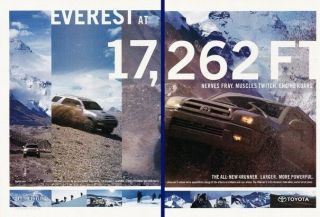 2002 2003 Toyota 4runner Mt.  Everest 2 - Page Advertisement Print Art Car Ad K39