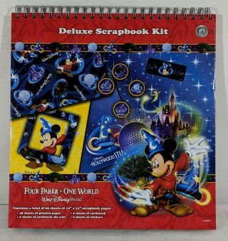 Mv Walt Disney World Four Parks Deluxe Scrabooking 12x12 Scrapbook Craft Kit