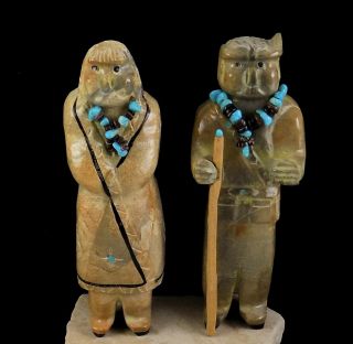 Zmt - 40 Zuni Man And Woman Figures By Freddie Leekya