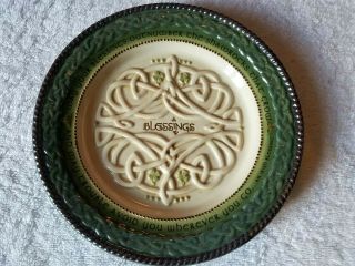 Grasslands Road Friendship 8 " Embossed Irish Blessing Celtic Knot Plate
