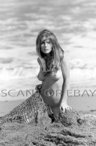 Vintage Nude 35mm Negative Busty Model Artistic Beach Pinup H14.  7