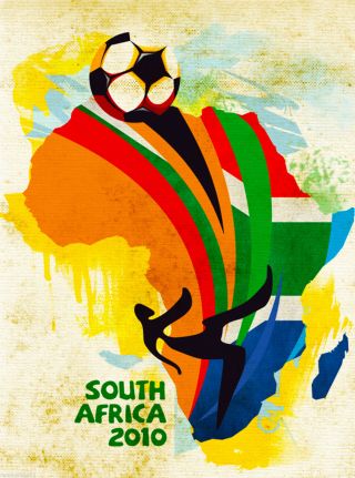 2010 Fifa World Cup Soccer South Africa Sports Travel Advertisement Poster