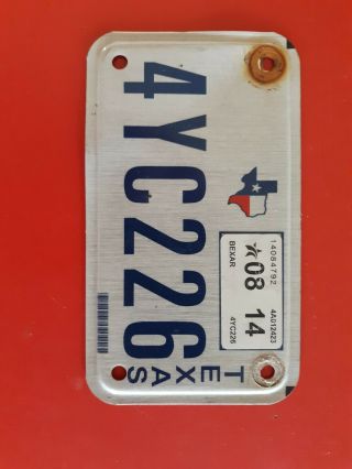 Texas Motorcycle License Plate