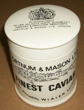 Rare Vintage Fortnum & Mason Ltd.  Finest Caviar Appointment Queen Elizabeth Ii