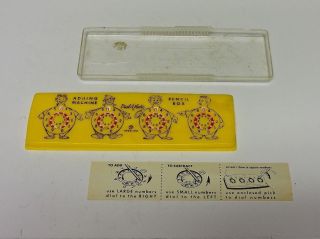 Vintage 50 ' s DIAL - A - MATIC ADDING MACHINE PENCIL BOX w/ Instructions by Sterling 2