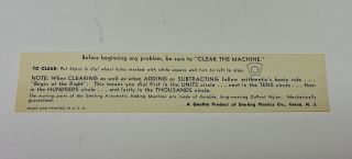 Vintage 50 ' s DIAL - A - MATIC ADDING MACHINE PENCIL BOX w/ Instructions by Sterling 5