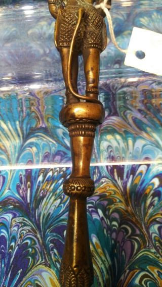 Havan Vedic Spoon Hanuman Figurine Hindu Figural Candle Snuffer Bronze Finish 6