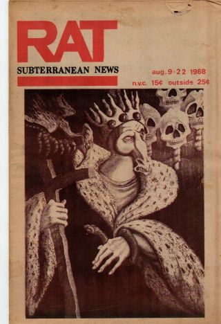 Rat Subterranean News Aug 9 1968 Sly & The Family Stone Alternative Newspaper