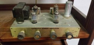 Lafayette Stereo Amplifier Model KT 126 turns on and tubes light 6