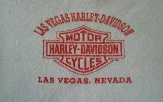 Vintage Harley Davidson T - Shirt 100 Years White Women ' s XL Las Vegas Nevada 5