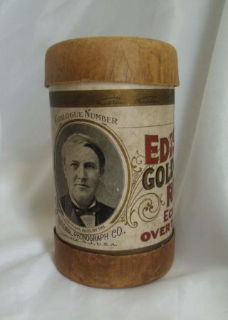 Edison Gold Moulded Records Wax Cylinder & Box,  " My Papys Arms " 3883 1919