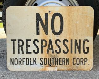Southern Railway No Trespassing Sign Railroad Sign