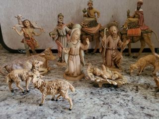 Vintage Italy Fontanini Nativity Figures Set of 13 2