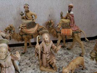Vintage Italy Fontanini Nativity Figures Set of 13 4