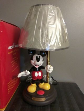 Mickey Mouse Animated Talking Lamp with Lamp Shade GREAT with Box 3