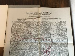 1911 61st Annual Report of the Illinois Central Railroad Company Fold - Out Map 7