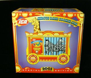 2001 Iga Circus Daze Special Edition Cookie Jar - / Giraffes & Zebras