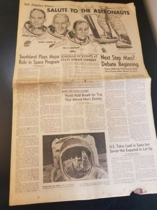 Aug 13 1969 Los Angeles Times Newspaper,  